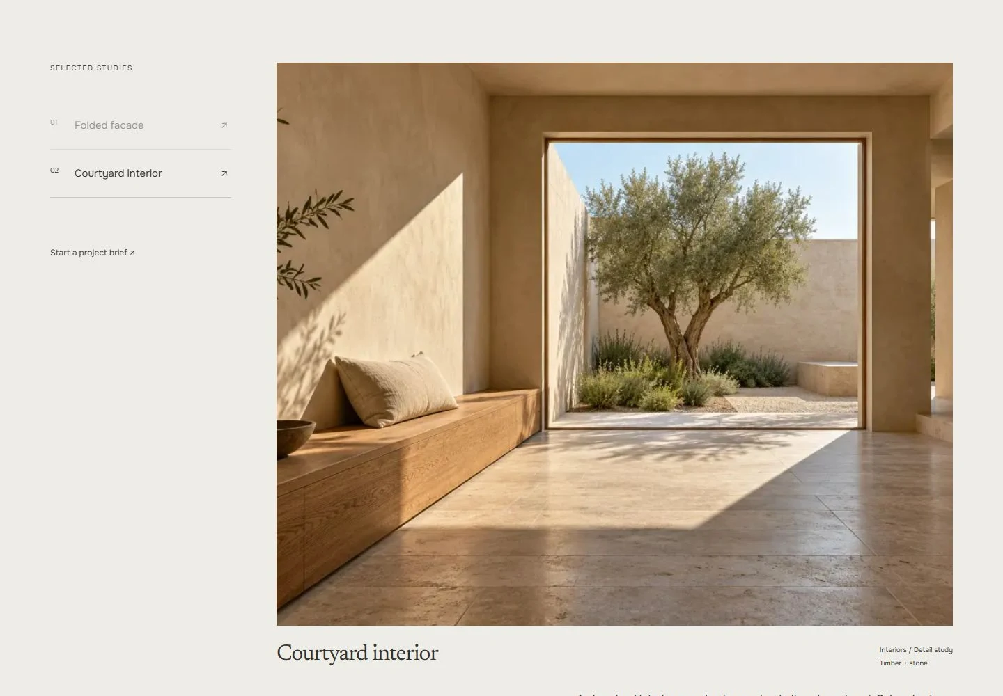 FORMA website content and interactive service section